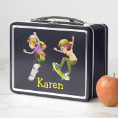 Skateboarder anpassen metall brotdose (Beispiel)