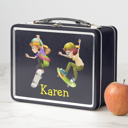 Skateboarder anpassen metall brotdose (Beispiel)