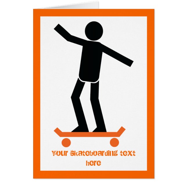 Skateboarder auf seinem Skateboard (Vorne)