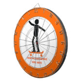 Skateboarder auf seinem Skateboard Dartscheibe (Vorderseite rechts)