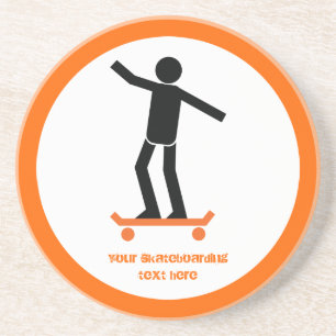 Skateboarder auf seinem Skateboard Getränkeuntersetzer