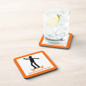 Skateboarder auf seinem Skateboard Untersetzer (Rechte Seite)