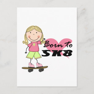 SKATEBOARDER - Blond Girl Tshirts und Geschenke Postkarte