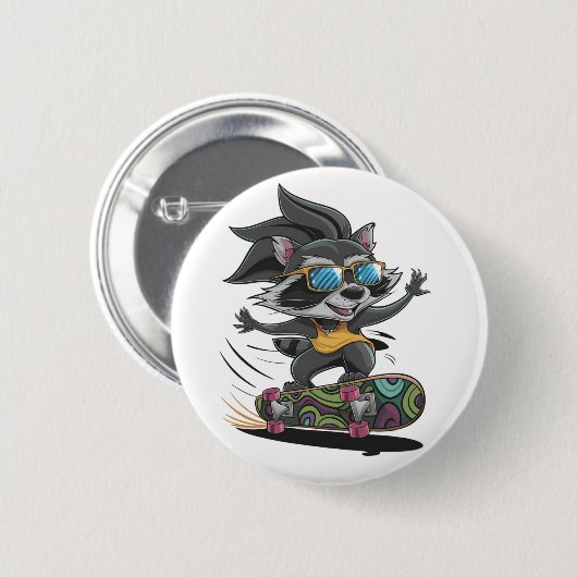 Skateboarder Button (Vorne & Hinten)