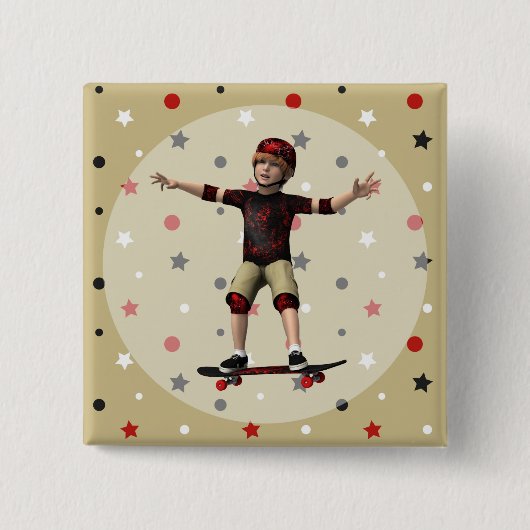 Skateboarder Button (Vorderseite)