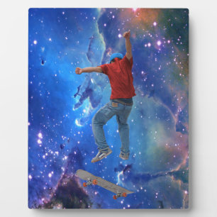 Skateboarder erhalten etwas Air Action Street Kulc Fotoplatte