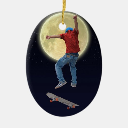 Skateboarder erhalten etwas Air Action Street Kulc Keramikornament (Vorne)