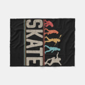 Skateboarder-Evolution Skater Skateboard Und Skate Fleecedecke (Vorderseite (Horizontal))