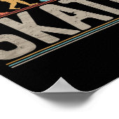 Skateboarder-Evolution Skater Skateboard Und Skate Poster (Ecke)