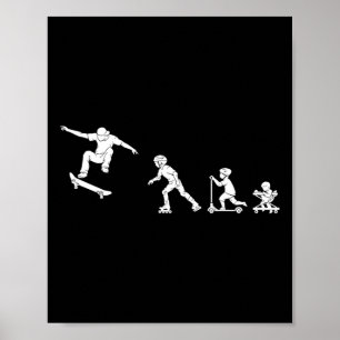Skateboarder-Evolutionsgeschenk Poster