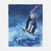 Skateboarder Fleecedecke (Vorderseite)