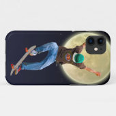 Skateboarder & Full Moon Action Sportart Case-Mate iPhone Hülle (Rückseite (Horizontal))