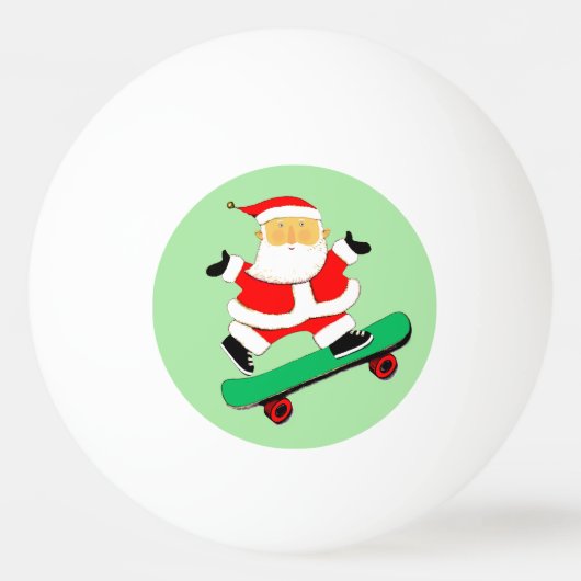 Skateboarder für Weihnachten Tischtennisball (Vorderseite)