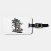 Skateboarder Gepäckanhänger (Vorderseite horizontal)