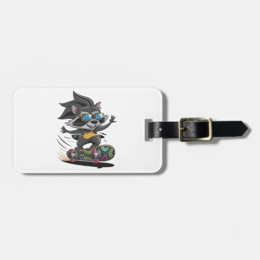 Skateboarder Gepäckanhänger (Vorderseite horizontal)