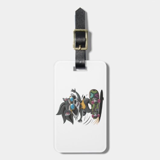 Skateboarder Gepäckanhänger (Vorderseite vertikal)