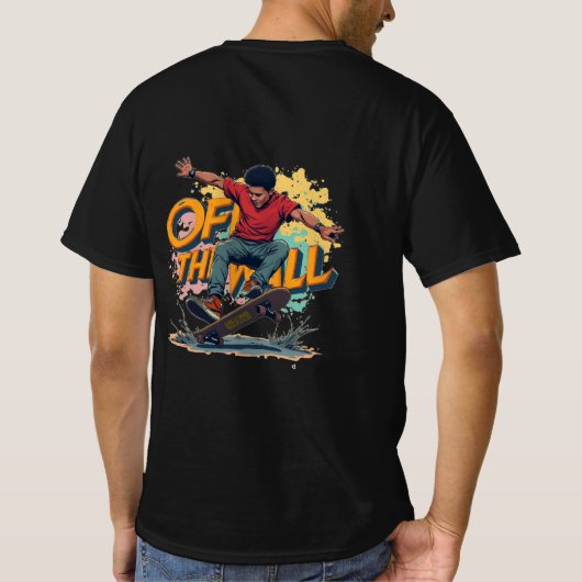 Skateboarder in Bewegung T-Shirt (Rückseite)