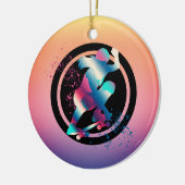 Skateboarder Keramik Ornament (Links)