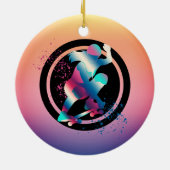 Skateboarder Keramik Ornament (Hinten)