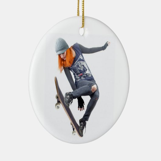 Skateboarder Keramik Ornament (Rechts)