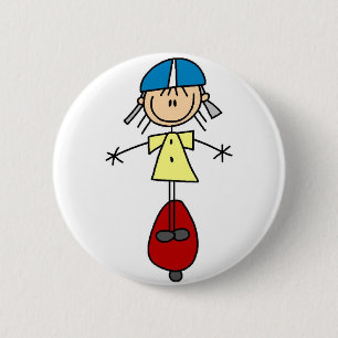 Skateboarder Knopf Button