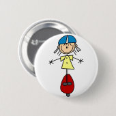 Skateboarder Knopf Button (Vorne & Hinten)