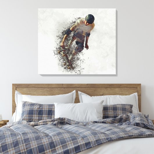 Skateboarder Leinwanddruck (Insitu (Schlafzimmer))