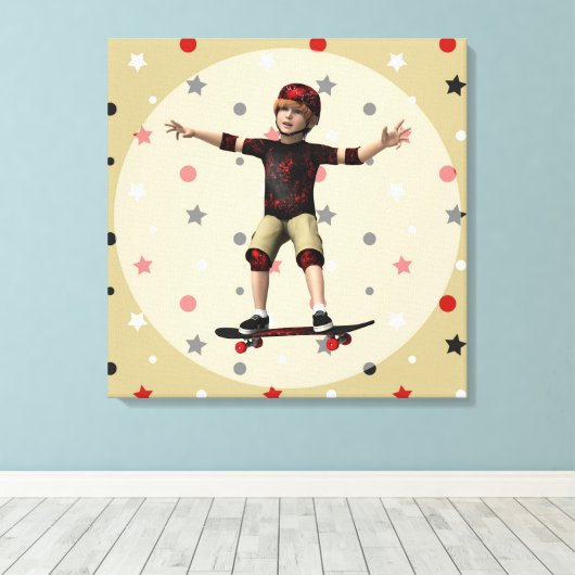 Skateboarder Leinwanddruck (Insitu (Holzboden))