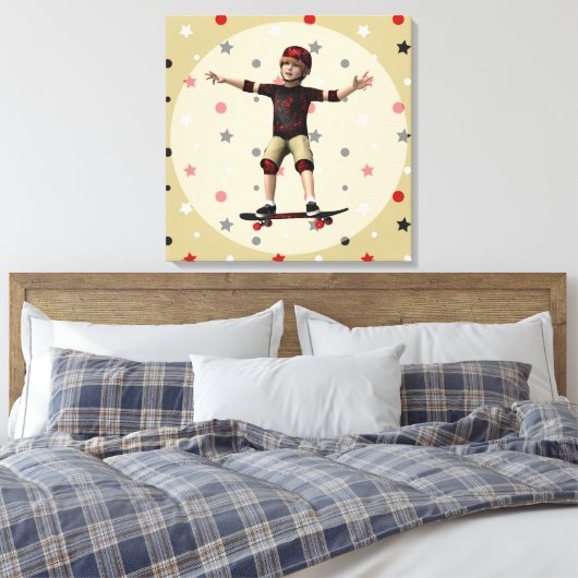 Skateboarder Leinwanddruck (Insitu (Schlafzimmer))