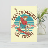 Skateboarder Live-Skateboarden Dankeskarte (Stehend Vorderseite)