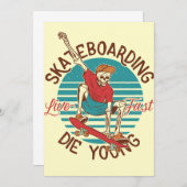 Skateboarder Live-Skateboarden Dankeskarte (Vorne/Hinten)