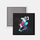 Skateboarder Magnet (Vorderseite/Rückseite)