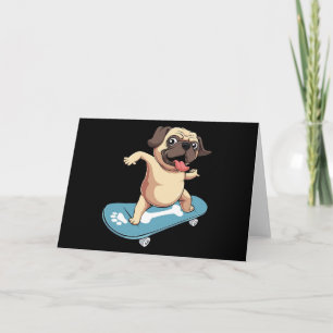 Skateboarder Mops Skateboarden Karte