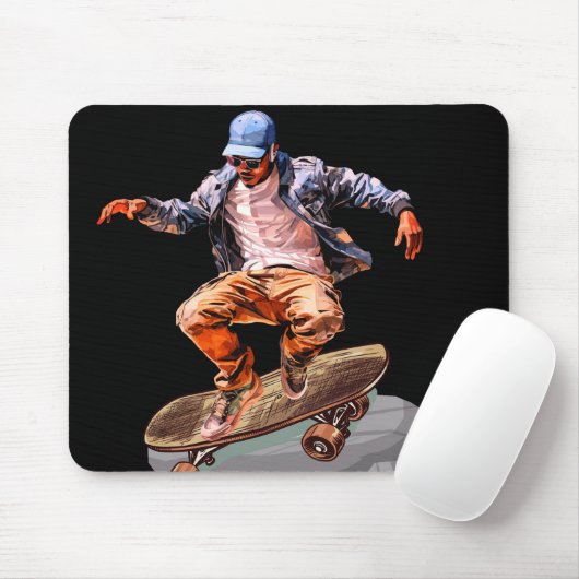 Skateboarder Mousepad (Mit Mouse)
