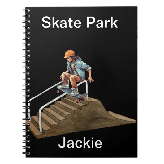 Skateboarder Notizblock (Vorderseite)