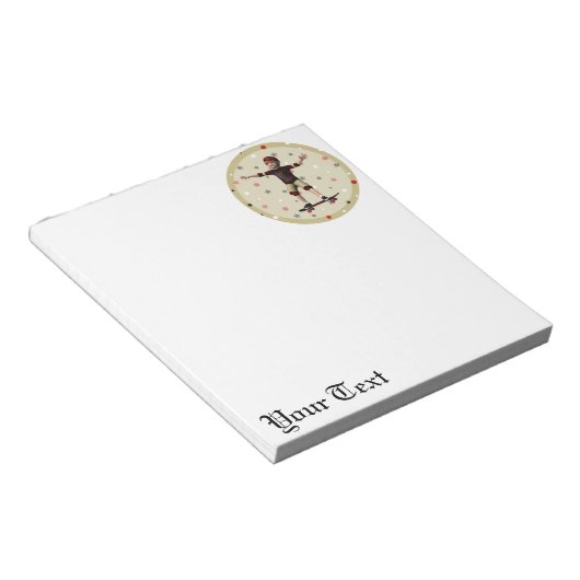 Skateboarder Notizblock (angewinkelt)