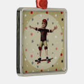 Skateboarder Ornament Aus Metall (Rechts)