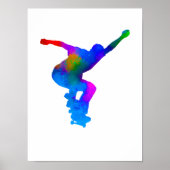 Skateboarder Paint Splash Poster (Vorne)