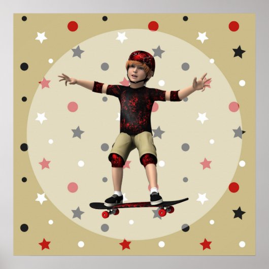 Skateboarder Poster (Vorne)