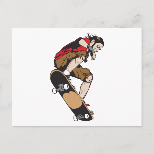 Skateboarder Postkarte (Vorderseite)