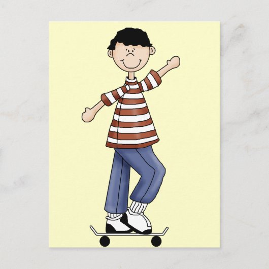 Skateboarder Postkarte (Vorderseite)