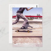 Skateboarder Postkarte (Vorne/Hinten)