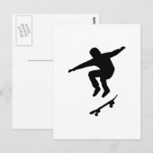 Skateboarder Postkarte (Vorne/Hinten)