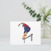 Skateboarder Postkarte (Stehend Vorderseite)