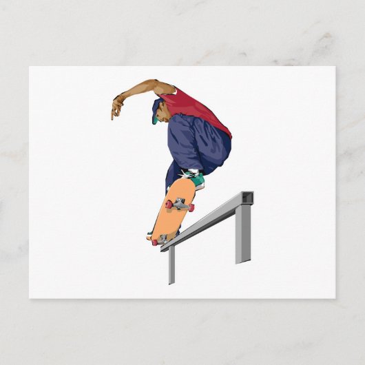 Skateboarder Postkarte (Vorderseite)