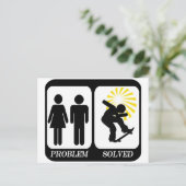 SKATEBOARDER-PROBLEM GELÖST POSTKARTE (Stehend Vorderseite)