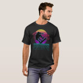 Skateboarder Retro 80er Vaporwave Style Skateboard T-Shirt (Vorne ganz)