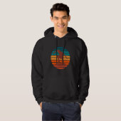 Skateboarder Retro Sunset Hoodie (Vorne ganz)
