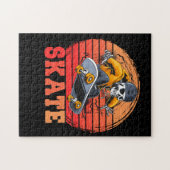 Skateboarder Retro Vintag Skateboarding Puzzle (Horizontal)