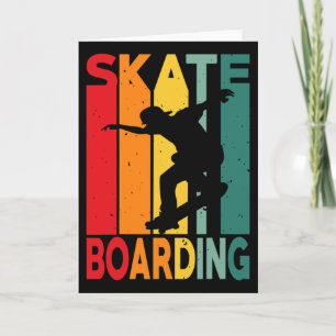 Skateboarder Retro Vintage-Design Skateboarding Karte